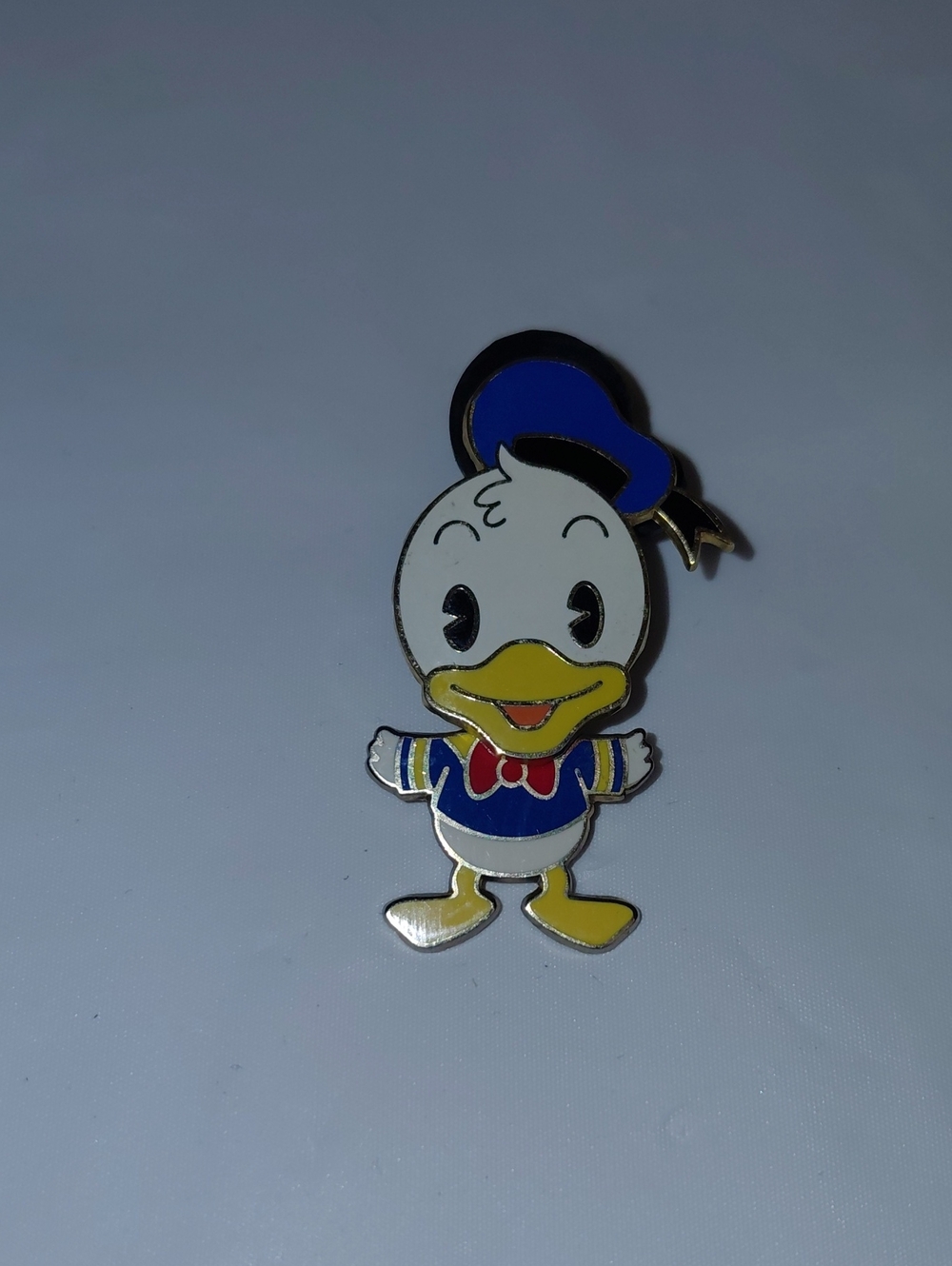 Disney Cuties Baby Donald Duck Bobble Head Pin with Mickey Mouse pin back